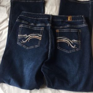 Aura side 12 women’s jeans dark indigo.